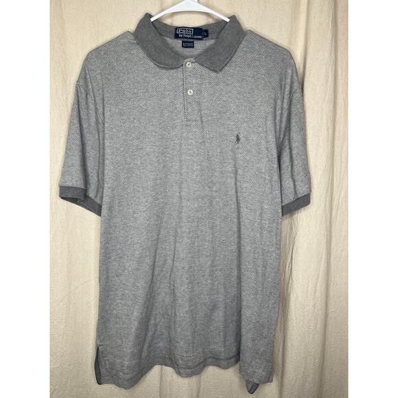 Polo Ralph Lauren Other - Polo Ralph Lauren Grey Minimalist Herringbone Classic Prep Old Money Shirt L